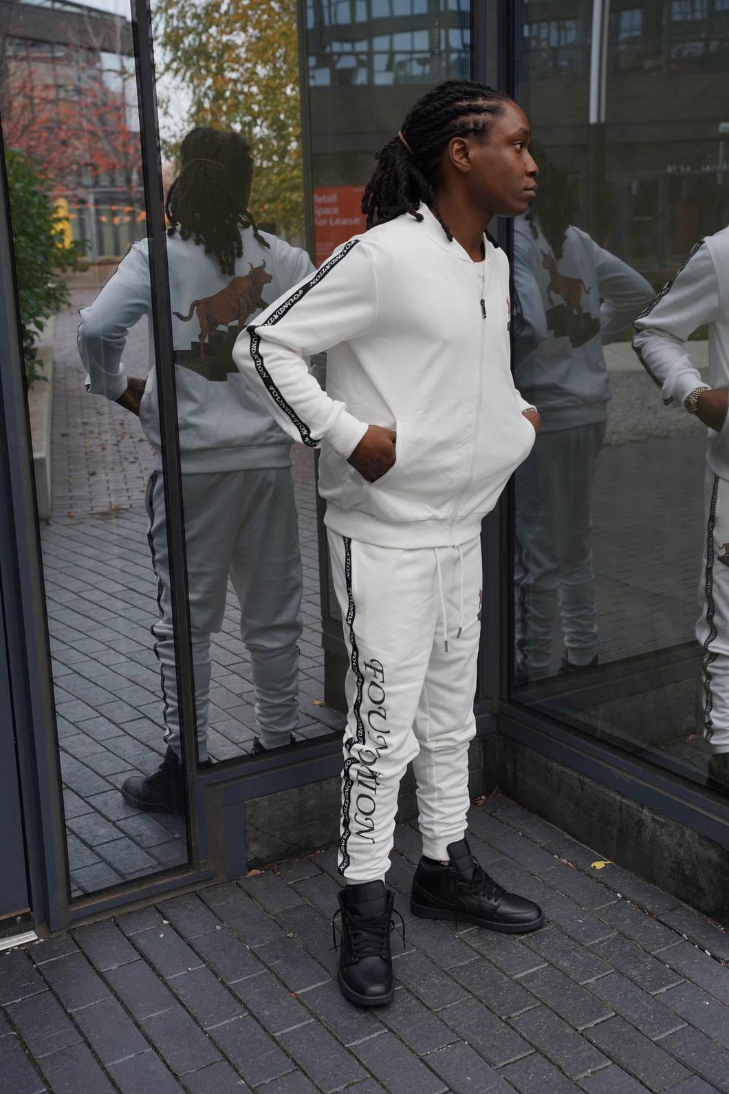 Retro “HAND” Tracksuit White