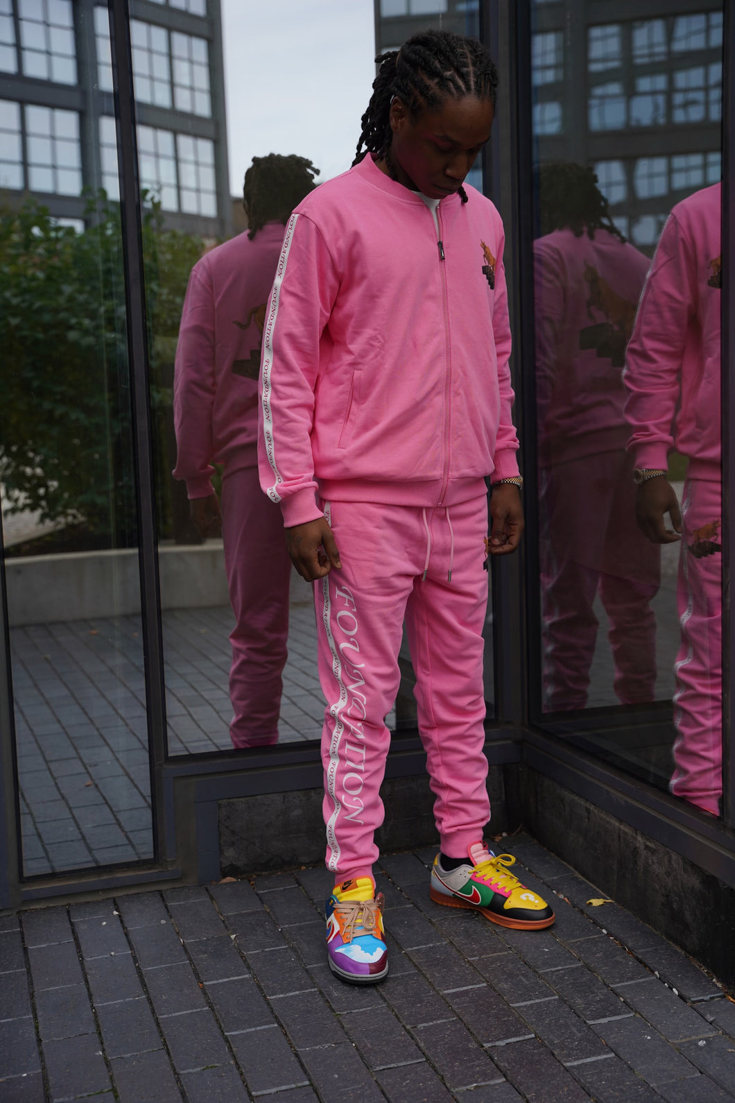 Retro “HAND” Tracksuit Pink