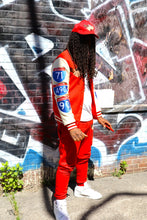 Load image into Gallery viewer, HAND VARSITY JACKET- RED

